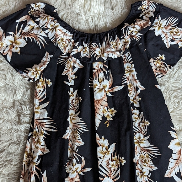 EUC Aloha Moi Hawaiian Tropical Cotton Midi Dress - Picture 13 of 13